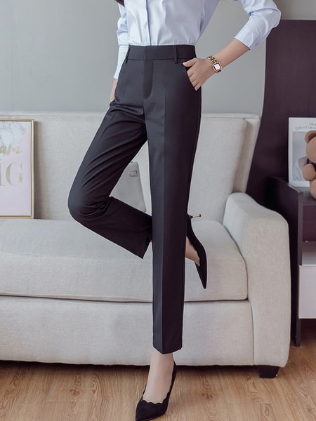 Model nou de pantaloni de dama cu talie inalta si fermoar