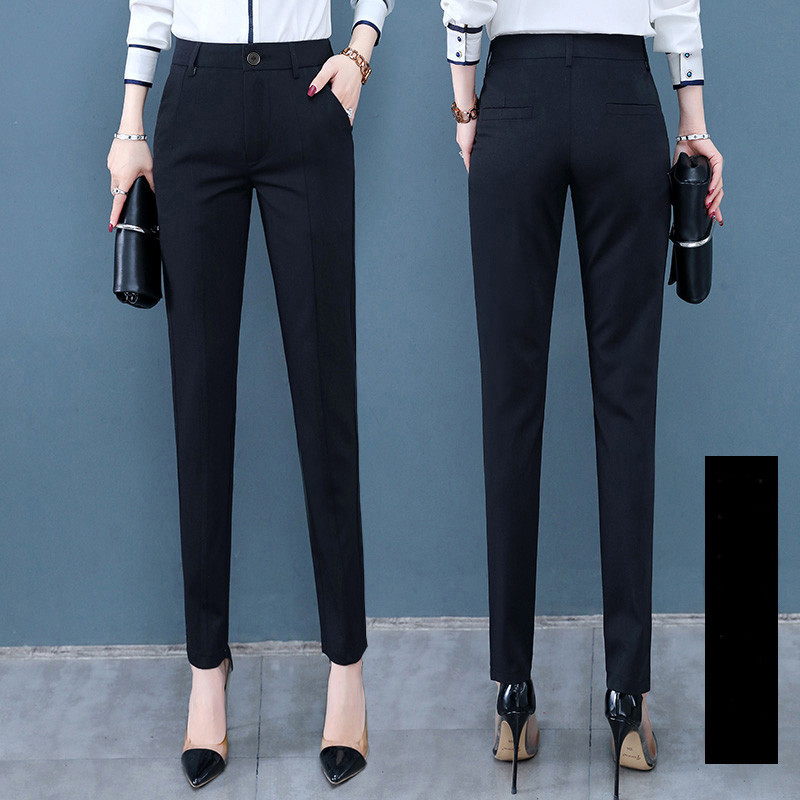 Дамски летен панталон с висока талия и джобове