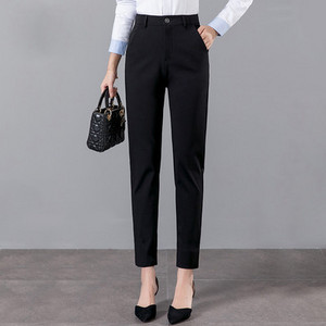 Pantaloni eleganti de dama cu talie inalta - mai multe lungimi