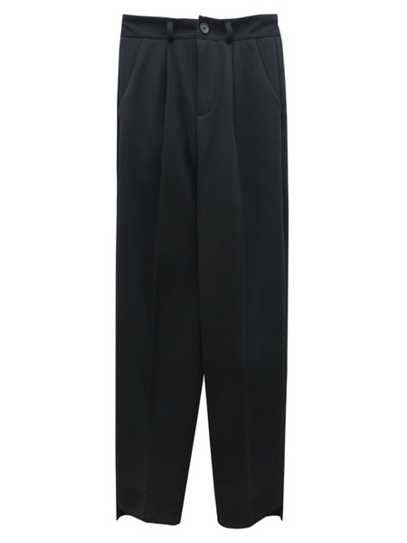 Pantaloni de dama cu talie inalta si buzunar