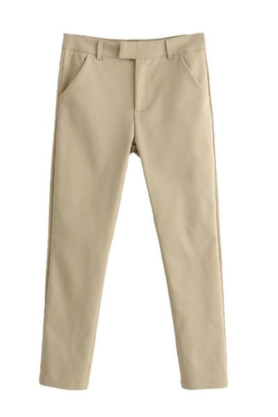 Pantaloni de primavara dama cu talie inalta