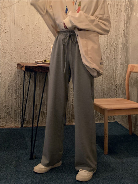 Pantaloni casual dama cu elastic si talie inalta