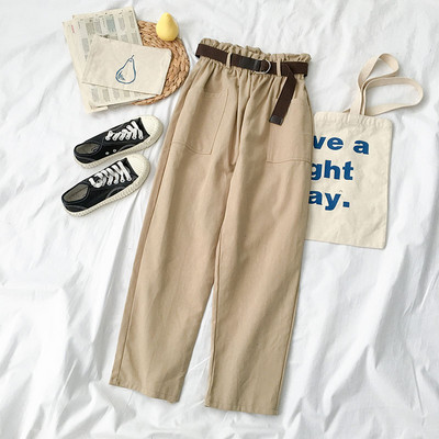 Pantaloni eleganti de dama cu centura si buzunare