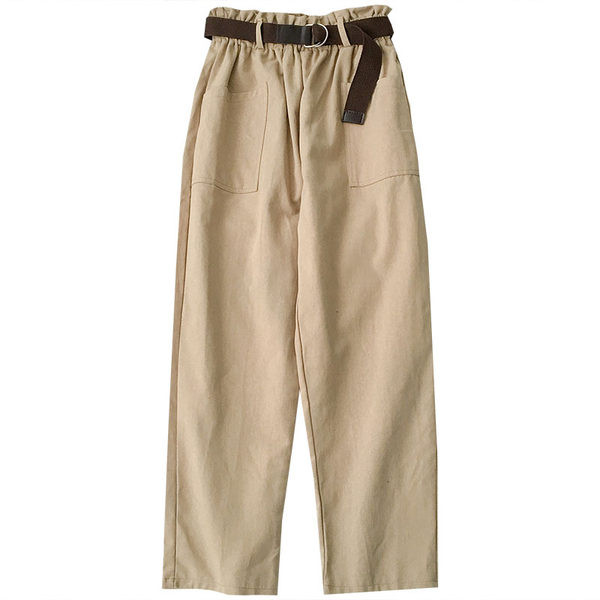 Pantaloni eleganti de dama cu centura si buzunare