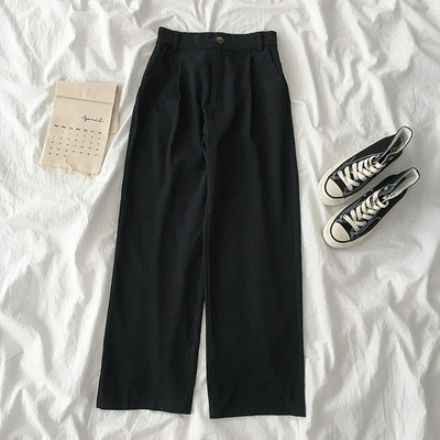 Дамски модерен панталон - изчистен модел с висока талия