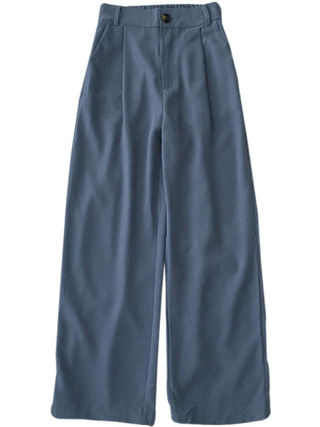 Дамски модерен панталон - изчистен модел с висока талия