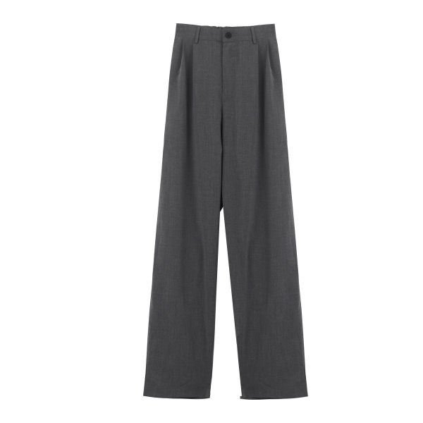 Pantaloni casual dama cu talie inalta - model larg