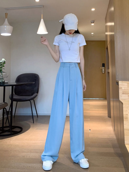 Γυναικείο ίσιο παντελόνι με ψηλή μέση 