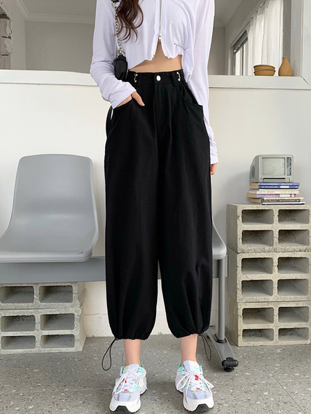 Model larg de pantaloni dama cu cravate