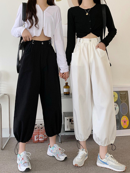 Model larg de pantaloni dama cu cravate