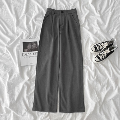 Κλασικό γυναικείο παντελόνι με τσέπες και ψηλή μέση - δύο χρώματα