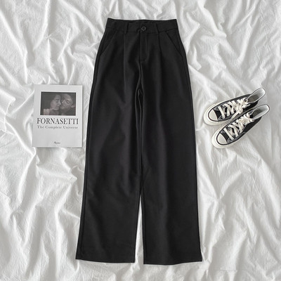 Κλασικό γυναικείο παντελόνι με τσέπες και ψηλή μέση - δύο χρώματα