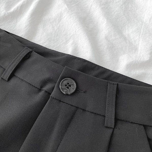 Κλασικό γυναικείο παντελόνι με τσέπες και ψηλή μέση - δύο χρώματα