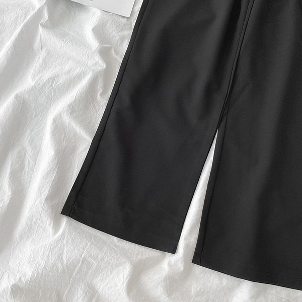 Κλασικό γυναικείο παντελόνι με τσέπες και ψηλή μέση - δύο χρώματα