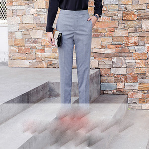 Γυναικείο κομψό παντελόνι με τσέπη σε γκρι και μαύρο χρώμα