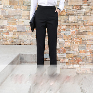 Γυναικείο κομψό παντελόνι με τσέπη σε γκρι και μαύρο χρώμα