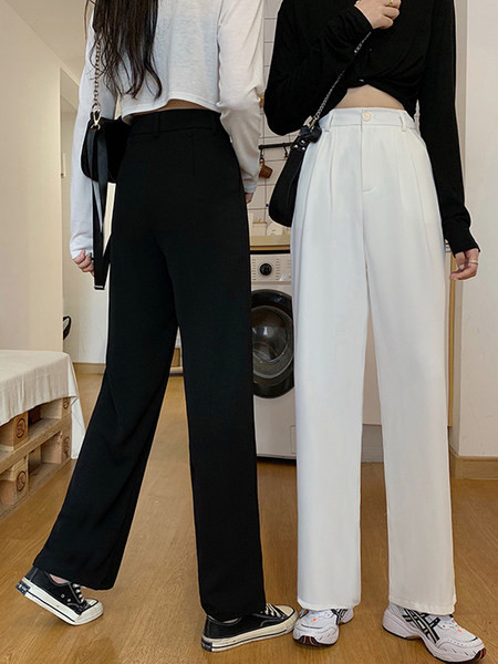 Pantaloni largi de primăvară de damă cu buzunare