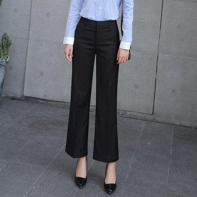Ženske moderne hlače u crnoj boji široki model