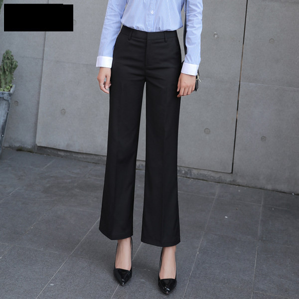 Pantaloni moderni de dama in culoarea neagra model lat