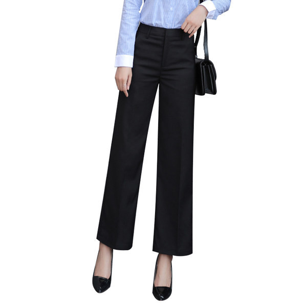 Pantaloni moderni de dama in culoarea neagra model lat
