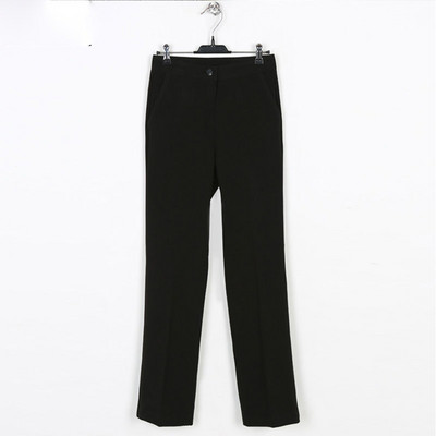 Pantaloni lungi de dama cu talie inalta si nasture