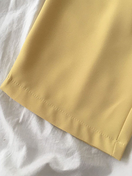 Pantaloni dama model uni cu talie inalta si buzunare