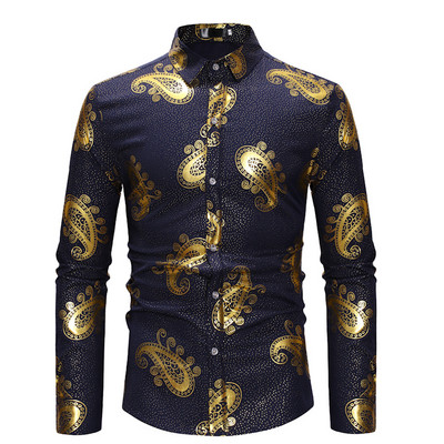 Cămașă bărbătească actuală cu guler clasic montat