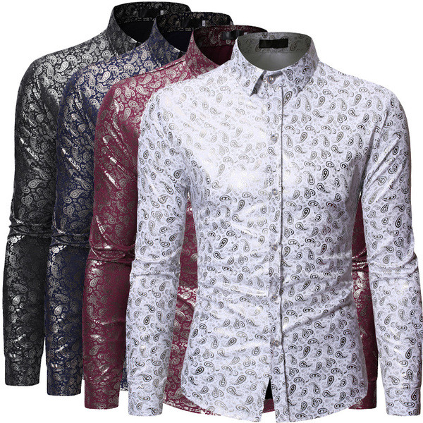 Cămașă elegantă cu model clasic cu guler și nasturi