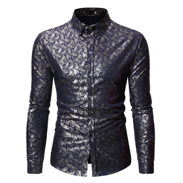 Cămașă elegantă cu model clasic cu guler și nasturi