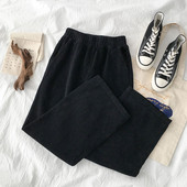 Дамски модерен панталон с висока ластична талия