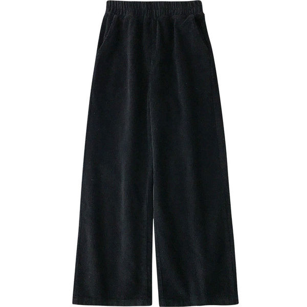 Дамски модерен панталон с висока ластична талия 