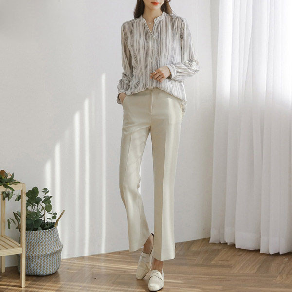 Нов модел дамски панталон-с висока талия 