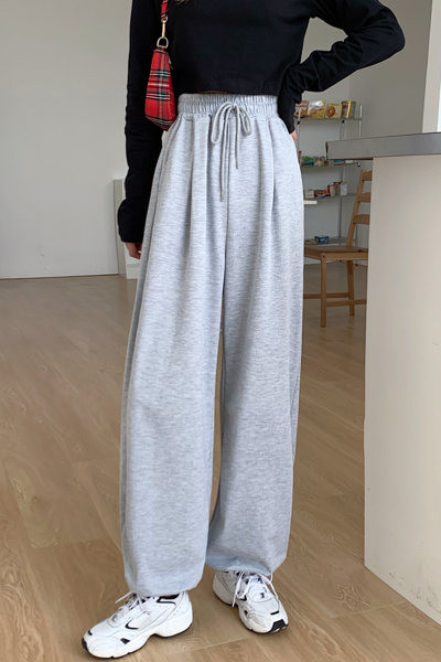 Широк модел дамски  панталон с връзки