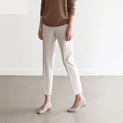 Pantaloni moderni de dama cu talie inalta in mai multe culori