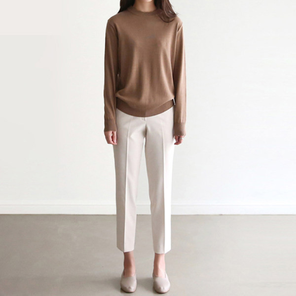 Pantaloni moderni de dama cu talie inalta in mai multe culori