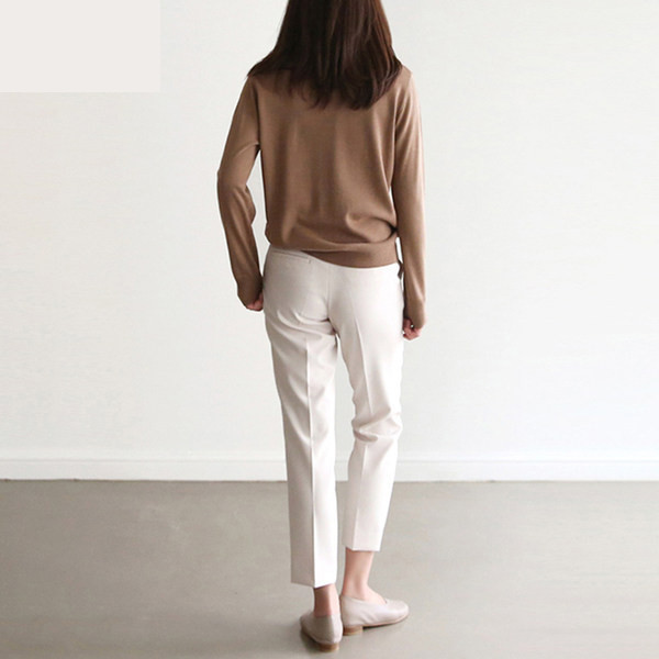 Pantaloni moderni de dama cu talie inalta in mai multe culori