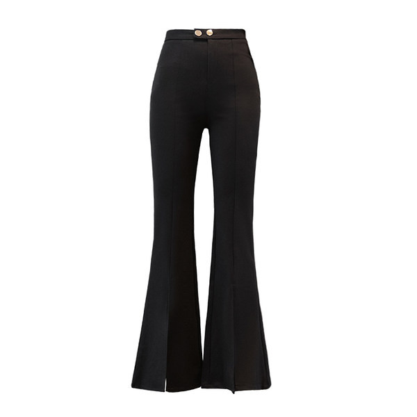 Pantaloni eleganti de damă Charleston cu fante