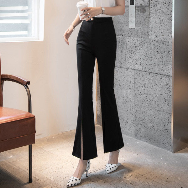 Pantaloni eleganti de damă Charleston cu fante