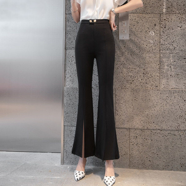 Pantaloni eleganti de damă Charleston cu fante