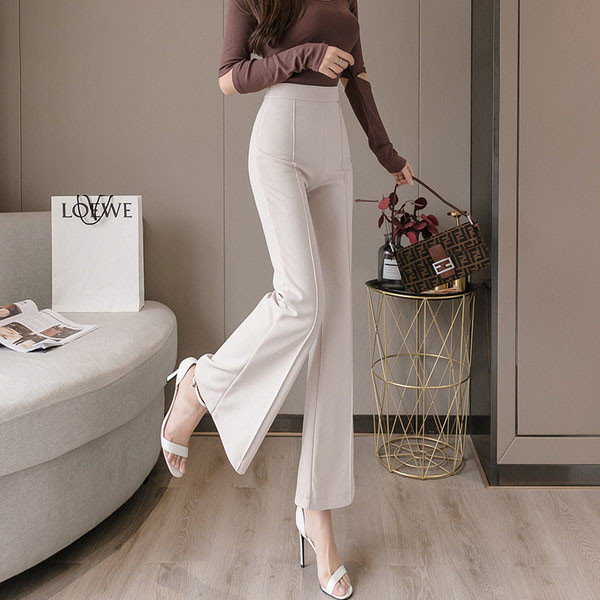 Актуален дамски панталон с висока талия-тип чарлстон