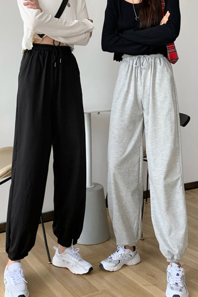 Pantaloni casual dama cu cravate si elastic