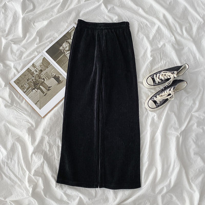 Ženske baršunaste hlače s elastičnim strukom u tri boje