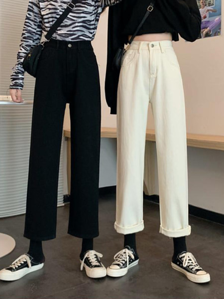 Pantaloni de dama cu talie inalta si lungime 9/10