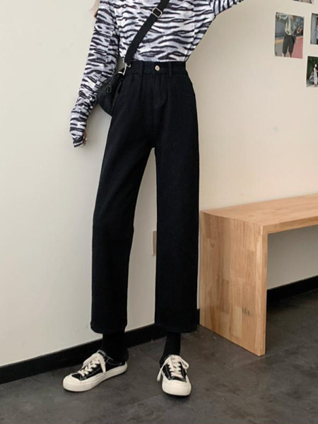 Pantaloni de dama cu talie inalta si lungime 9/10