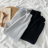 Дамски модерен панталон  с ластична талия и връзки 