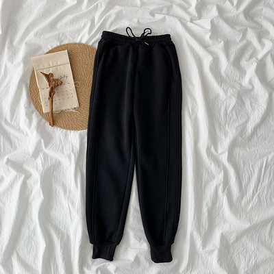 Дамски модерен панталон  с ластична талия и връзки 