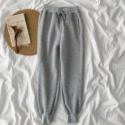 Дамски модерен панталон  с ластична талия и връзки 