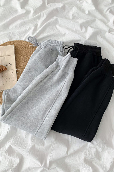 Дамски модерен панталон  с ластична талия и връзки 