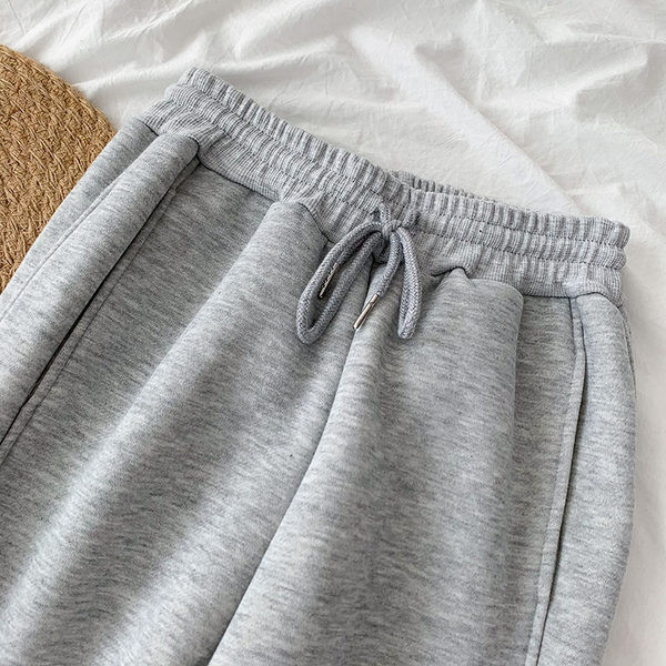 Дамски модерен панталон  с ластична талия и връзки 