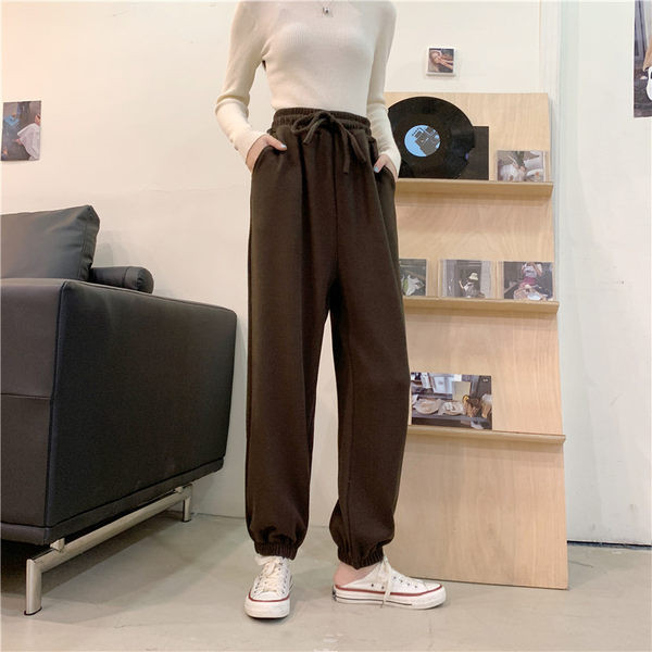 Ежедневен  дамски панталон с връзки и висока талия